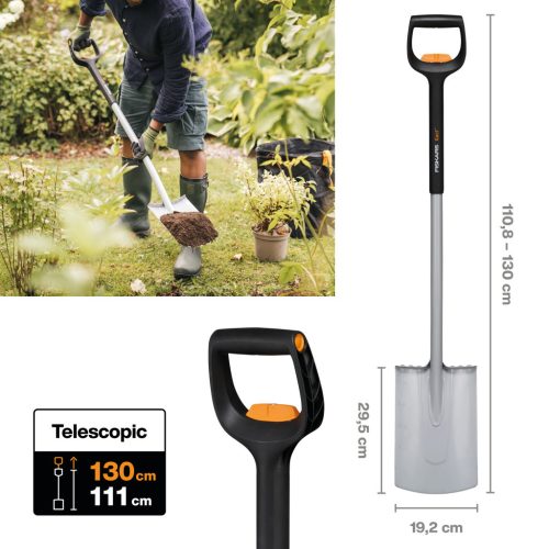 Fiskars Xact™ teleszkópos ásólapát - 25 év garanciával