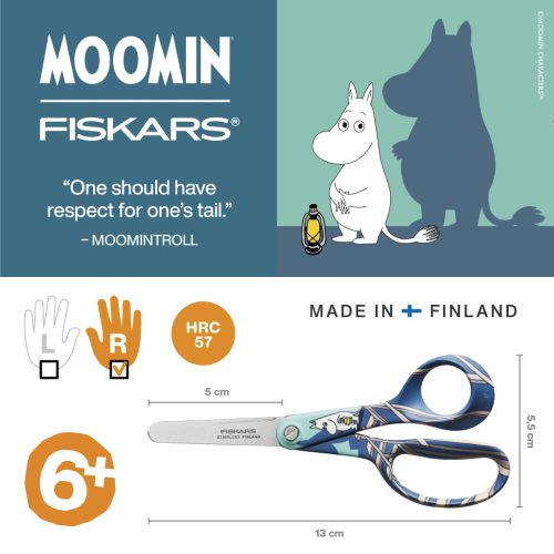 Fiskars Moomin gyerekolló, Moomintroll, 13 cm