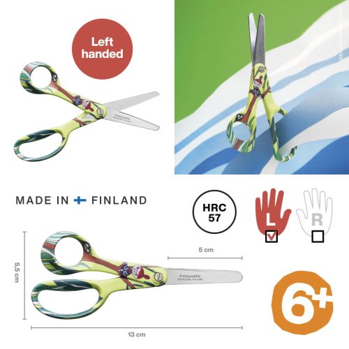 Fiskars Moomin balkezes gyerekolló, Little My, 13 cm 