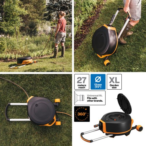 Fiskars X-Series™ XL automata tömlőkocsi szett kerekekkel