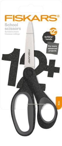 Fiskars Iskolai olló, 18 cm - Glitter fekete