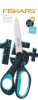 Fiskars Tinédzser olló, 20 cm, balkezes - foltos pávakék