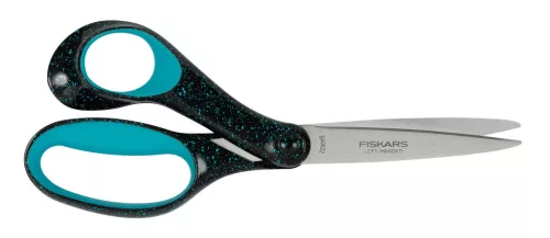 Fiskars Ifjúsági olló, 20 cm, balkezes - foltos pávakék