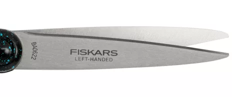 Fiskars Ifjúsági olló, 20 cm, balkezes - foltos pávakék