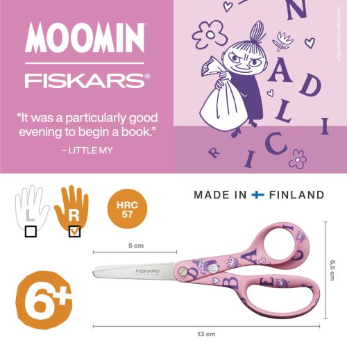 Fiskars Moomin gyerekolló, ABC Little My, 13 cm 