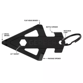   Gerber BROADHEAD kulcstartóra rögzíthető multifunkciós eszköz, fekete