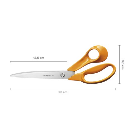 Fiskars Classic nagy univerzális kerti olló, 25 cm - 25 év garanciával (A 1005151-es szabóolló utódja)
