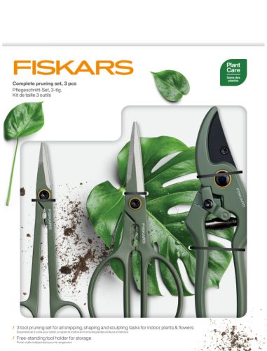 Fiskars Plant Care Metszőkészlet 3 db-os, olivazöld színű