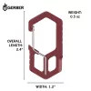 Gerber CARABINER, kulcstartóra rögzíthető, bordó, 25 év garanciával