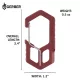 Gerber CARABINER, kulcstartóra rögzíthető, bordó, 25 év garanciával