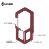 Gerber CARABINER, kulcstartóra rögzíthető, bordó, 25 év garanciával