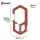Gerber CARABINER, kulcstartóra rögzíthető, narancssárga, 25 év garanciával