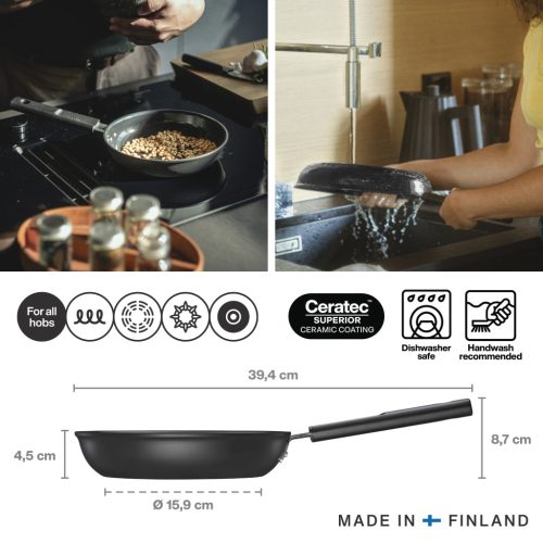 Fiskars Hard Face serpenyő, 20 cm