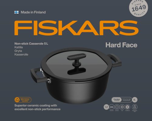 Fiskars Hard Face lábas, 5l