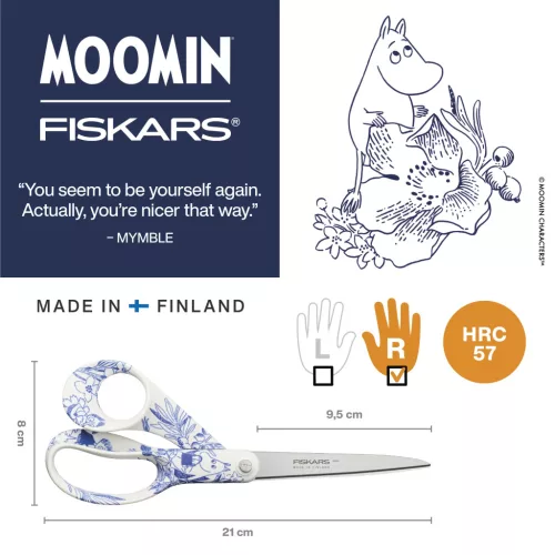 Fiskars Moomin általános olló, Haru, 21 cm