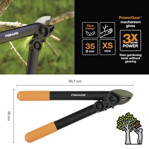 Fiskars PowerGear™ Ágvágó, 40 cm, L31 (1000581)