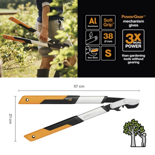 Fiskars PowerGear™ Fém fogaskerekes ágvágó LX92 (S) - 25 év garanciával (1020186)