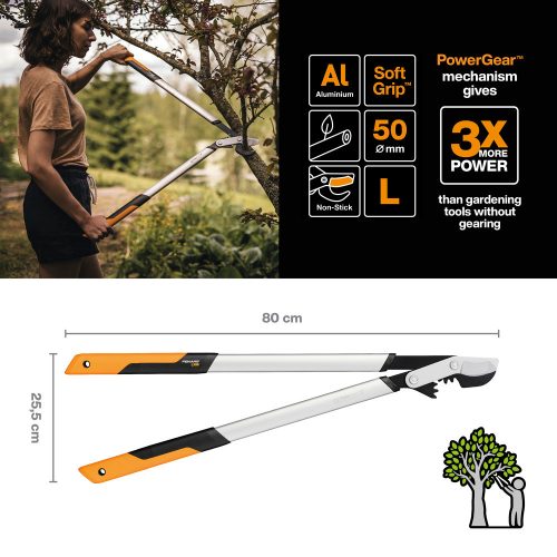 Fiskars PowerGear™ Fém fogaskerekes ágvágó LX98 (L) - 25 év garanciával