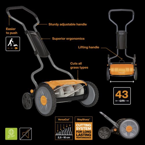 Fiskars StaySharp™ Plus kézi fűnyíró (1015649)