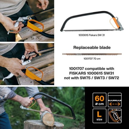 Fiskars 24''-os keretes fűrész, (61 cm), SW31 (1000615)