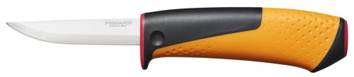 Fiskars Kés kifinnomult famunkákhoz, tokba épített élezővel (1023620)