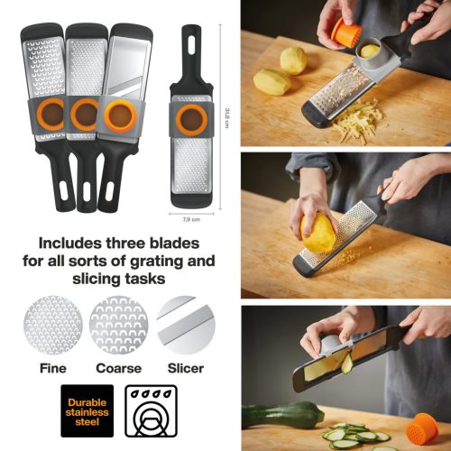Fiskars Functional Form Reszelő szett: durva & finom & szeletelő  (1014414) 