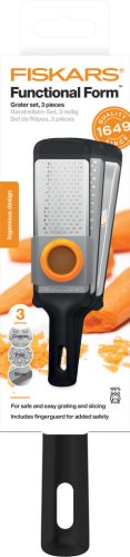 Fiskars Functional Form Reszelő szett: durva & finom & szeletelő  (1014414) 