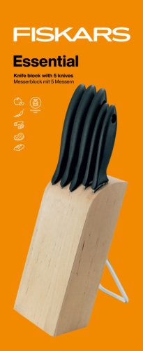 Fiskars Essential Késblokk 5 db késsel (1023782)