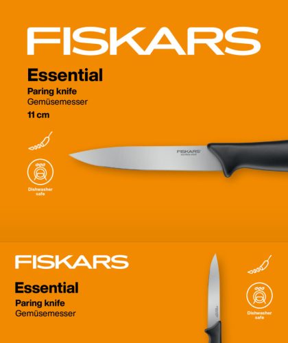 Fiskars Essential hámozókés, 10cm  (1023815)
