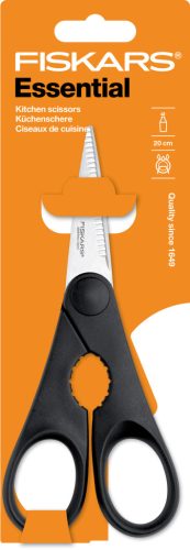 Fiskars Essential Konyhai olló, üvegnyitóval, 20 cm (1023820)
