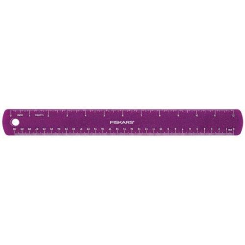 Fiskars Gyerekvonalzó lila csillámokkal, 30 cm (1023922)