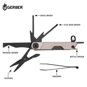   Gerber ARMBAR MINI Multiszerszám, csomagbontóval, rózsaarany 