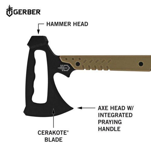 Gerber Downrange Tomahawk Ajtónyitó fejsze, kalapács és feszítővas funkcióval (1014860) - 25 év garanciával