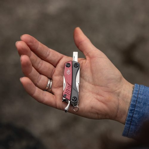 Gerber Dime kulcstartóra rögzíthető multiszerszám, bordó dobozban GB (1027829) - 25 év garanciával