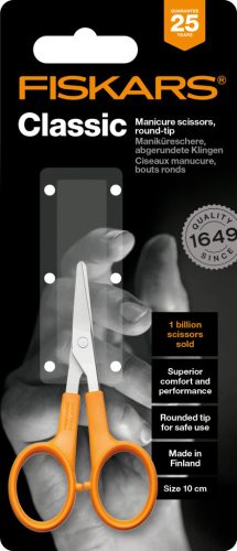 Fiskars Classic körömvágó olló, egyenes, 10 cm - 25 év garanciával (1003028)