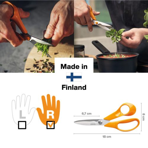 Fiskars Classic konyhai olló, 18 cm - 25 év garanciával (1000819)