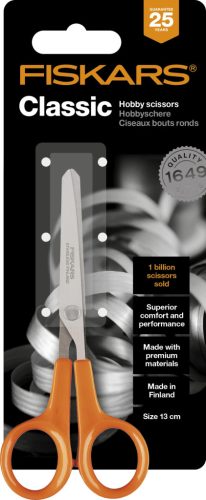 Fiskars Classic barkácsolló, 13 cm (1005154) - 25 év garanciával 