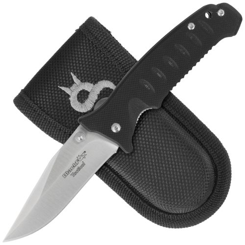 BLACK FOX Tactical Zsebkés G10 markolat, fekete