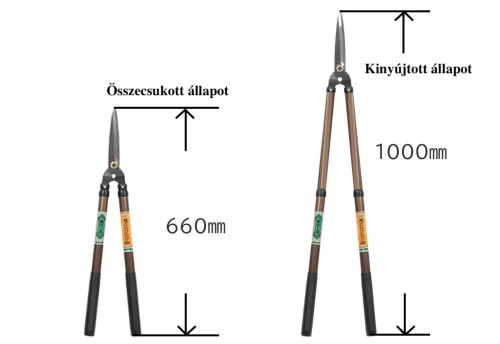 NISHIGAKI sövényvágó KARIKICHI teleszkópos 1000  N-381