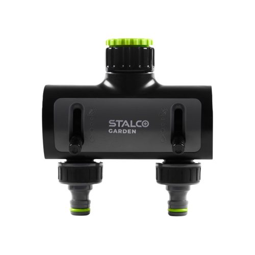 STALCO GARDEN Kétutas csapcsatlakozó, átfolyás szabályozóval EXP 
