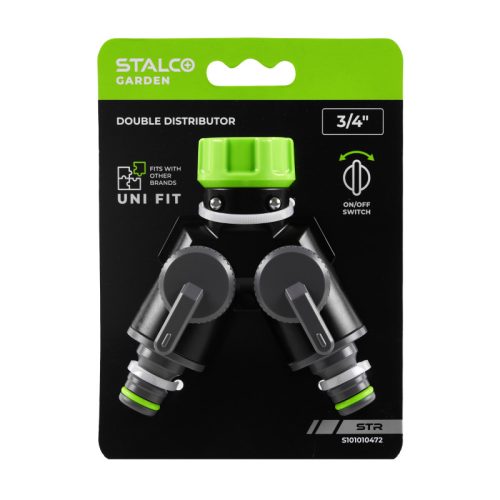STALCO GARDEN Kétutas csapcsatlakozó, nyit-zár szeleppel STR 