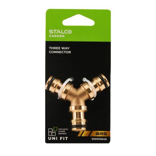 STALCO GARDEN Hármas tömlőtoldó réz BRS 