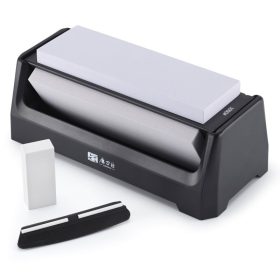   TAIDEA Fenőkő szett, 3 oldalú, #240/1000/3000 + állvány + élszögtartó + tisztítókő