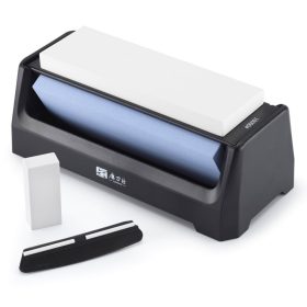   TAIDEA Fenőkő szett, 3 oldalú, #2000/6000/10000 + állvány + élszögtartó + tisztítókő