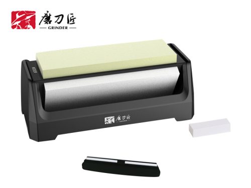 TAIDEA Fenőkő szett, 3 oldalú, #2000/6000/10000 + állvány + élszögtartó + tisztítókő