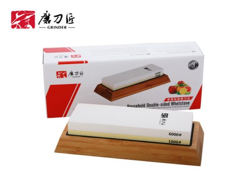 TAIDEA Fenőkő szett, #1000/6000 + gumitalp + bambusz állvány + élszögtartó + vízcseppentő + tisztítókő