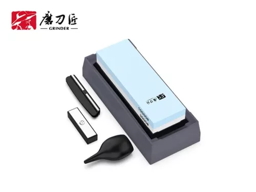 TAIDEA Fenőkő szett, #3000/10000 + állvány + élszögtartó + gyémánt tisztító + vízcseppentő