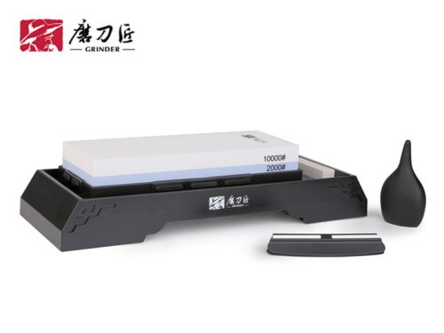 TAIDEA Fenőkő szett, #2000/10000 (JIS) + állvány + élszögtartó + tisztítókő + vízcseppentő