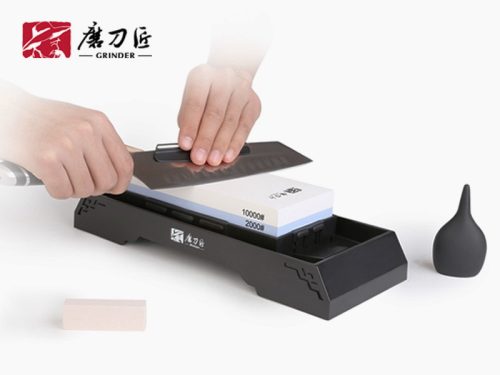 TAIDEA Fenőkő szett, #2000/10000 (JIS) + állvány + élszögtartó + tisztítókő + vízcseppentő