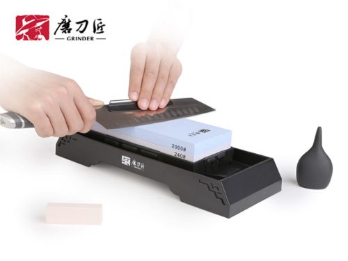 TAIDEA Fenőkő szett, #240/2000 (JIS) + állvány + élszögtartó + tisztítókő + vízcseppentő